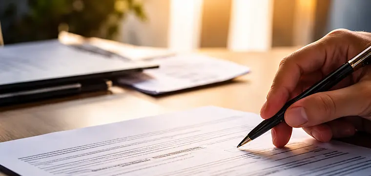 Assinatura de contrato representando a antecipação de recebíveis